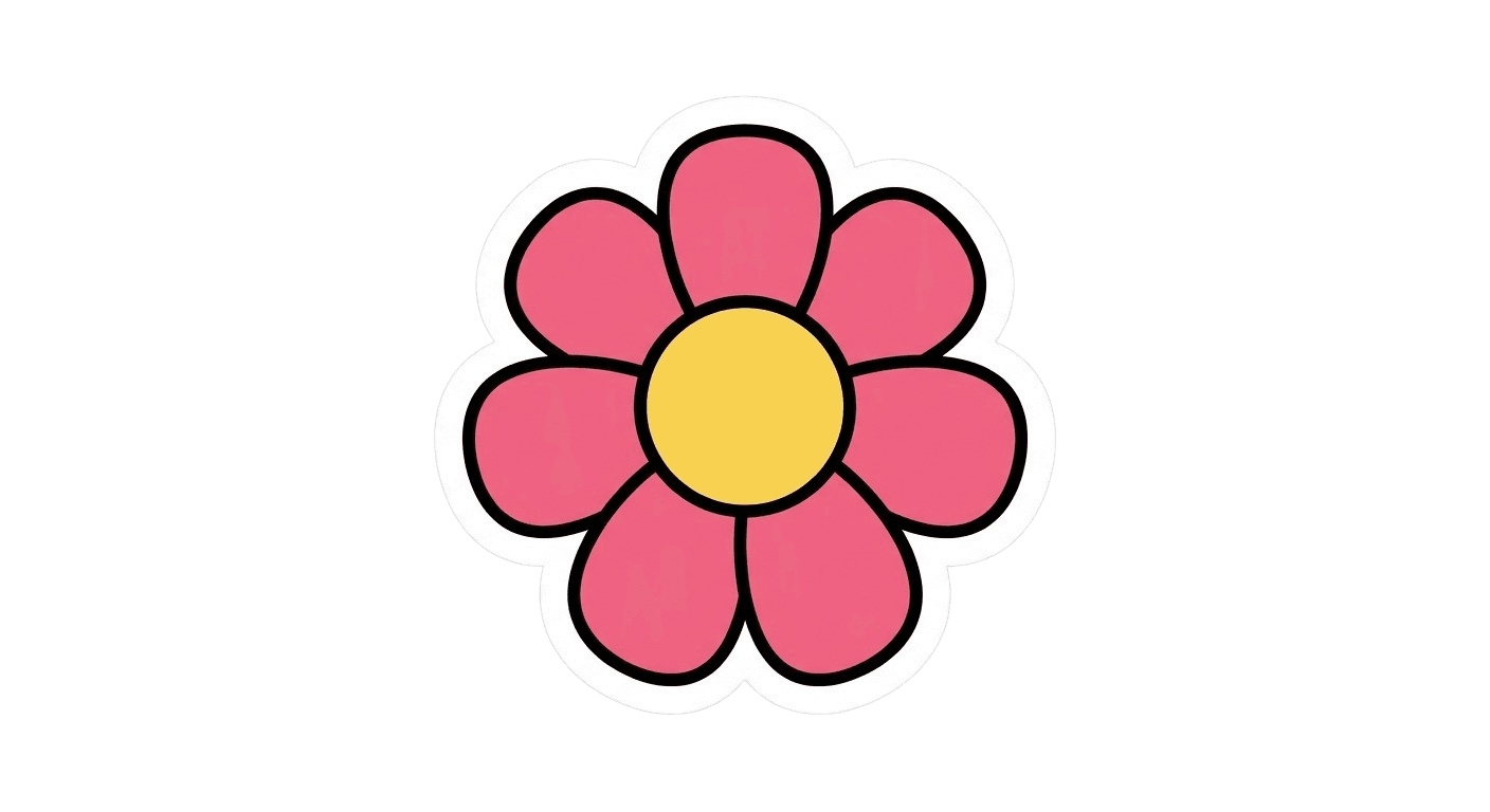 Flower sticker